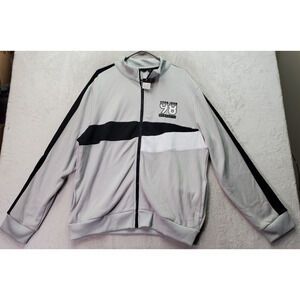 Sean John Track Jacket Men's Size XL Light Gray Fleece Lined Pockets Full Zipper